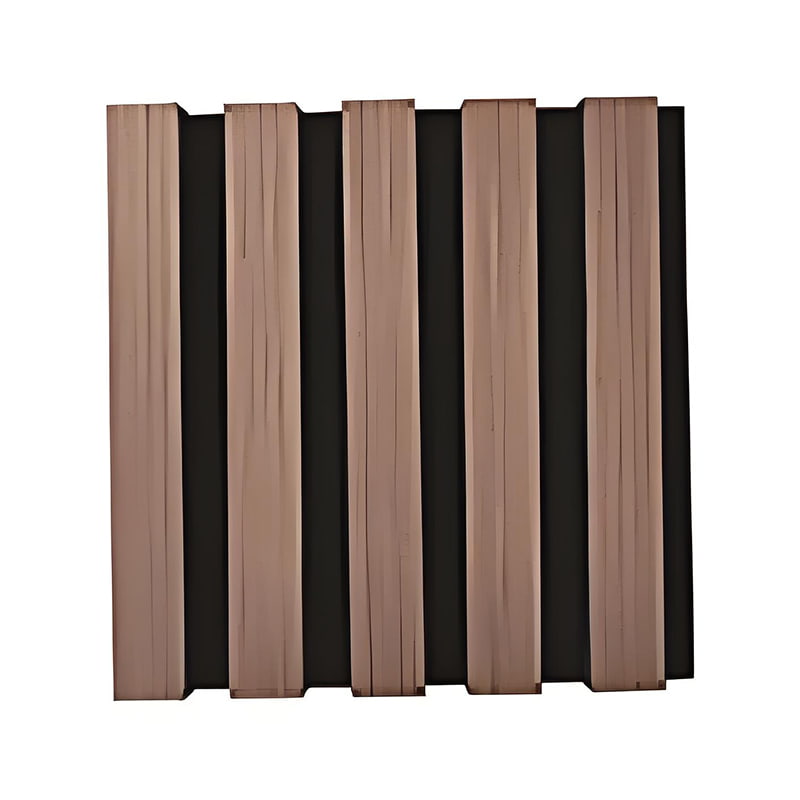 Polyester Fiber Akustisk Lamell Trä Väggpanel