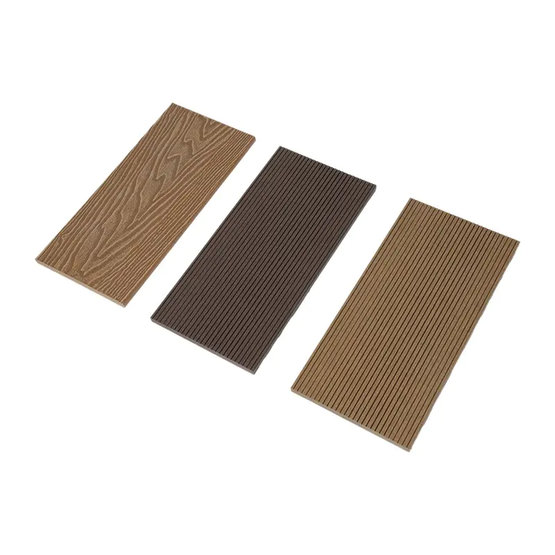 Anti-slip Solid WPC-trädäck Vattentät utomhusterrass golvbräda