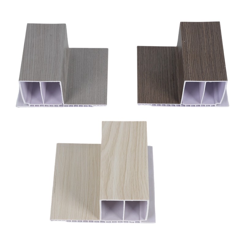 Wood Grain Hollow Interlocking Step Profilerad WPC Great Wall Panel